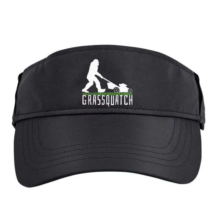 Funny Lawn Mowing Grassquatch Bigfoot Lawn Mower Adult Drive Performance Visor