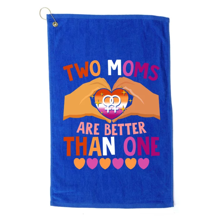 Funny Lesbian Mom Lesbian Parents Meaningful Gift Platinum Collection Golf Towel