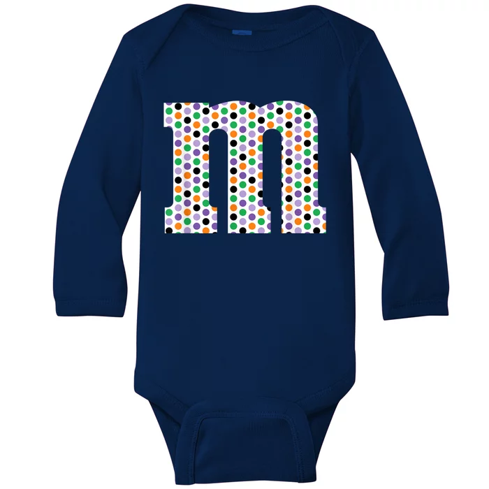 Funny Letter M Groups Halloween Team Costume Baby Long Sleeve Bodysuit