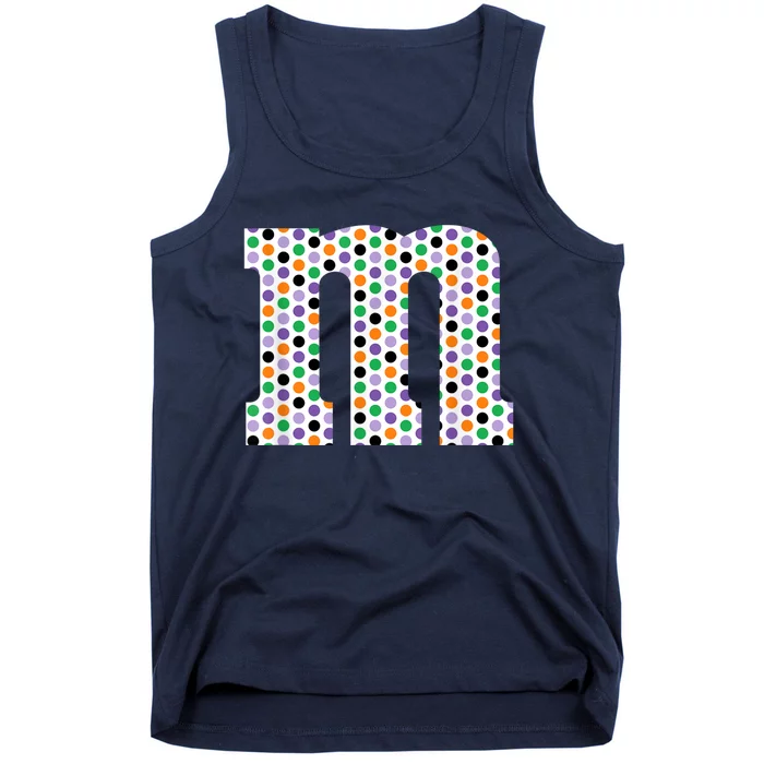 Funny Letter M Groups Halloween Team Costume Tank Top