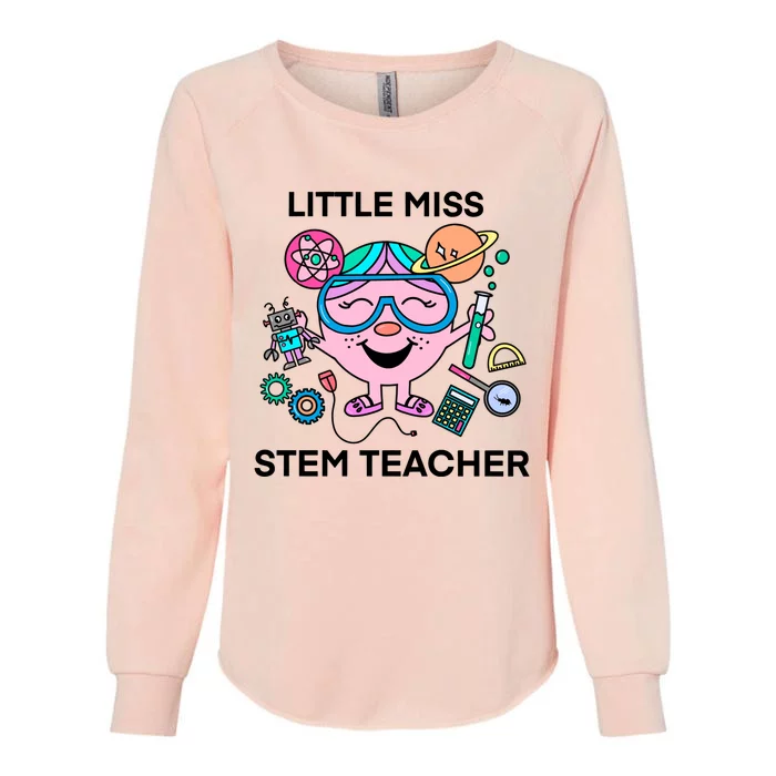 Funny Little Miss Stem Teacher Womens California Wash Sweatshirt