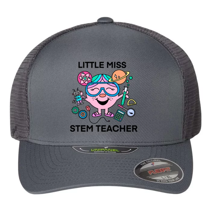 Funny Little Miss Stem Teacher Flexfit Unipanel Trucker Cap