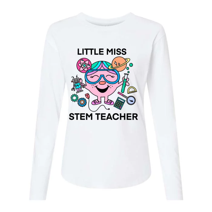 Funny Little Miss Stem Teacher Womens Cotton Relaxed Long Sleeve T-Shirt