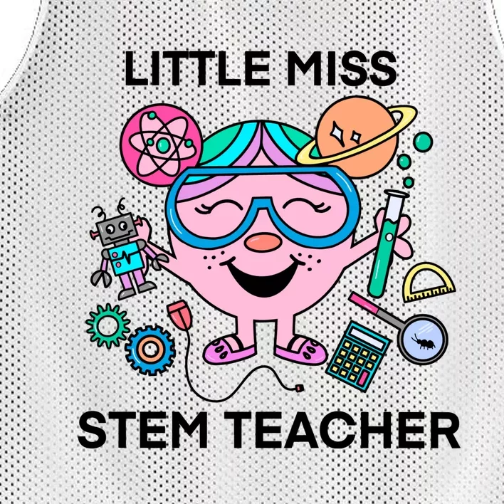 Funny Little Miss Stem Teacher Mesh Reversible Basketball Jersey Tank