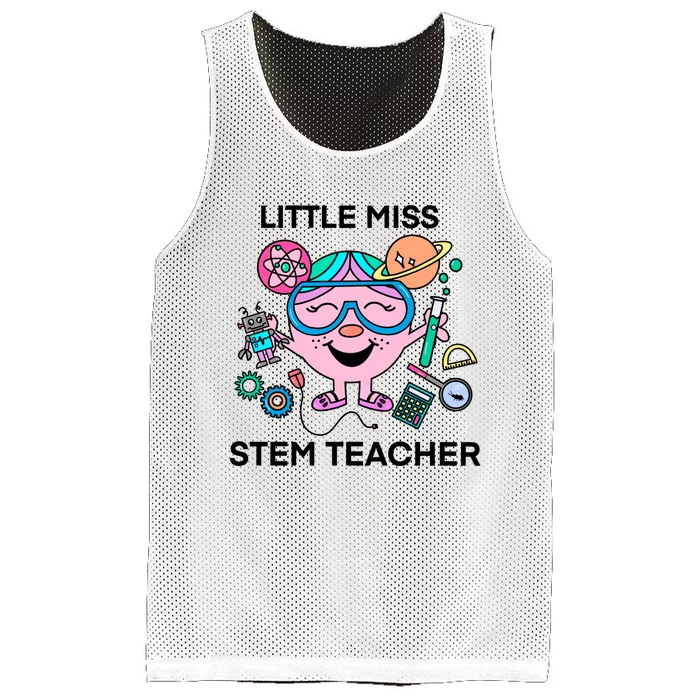 Funny Little Miss Stem Teacher Mesh Reversible Basketball Jersey Tank