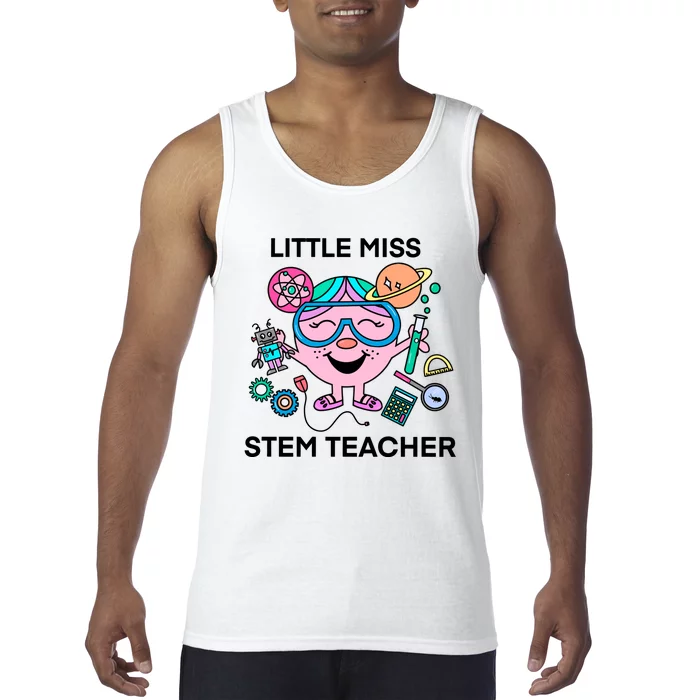 Funny Little Miss Stem Teacher Tank Top