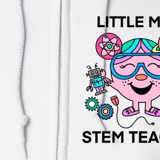 Funny Little Miss Stem Teacher Full Zip Hoodie