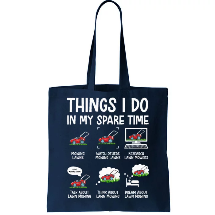 Funny Lawn Mower Clothes Gifts For Landscapers Gardener Tote Bag