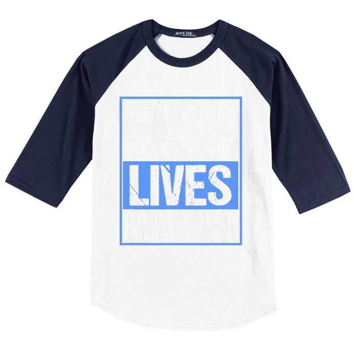 Fish Lives Matter Saltwater Aquarium Marine Biology Baseball Sleeve Shirt