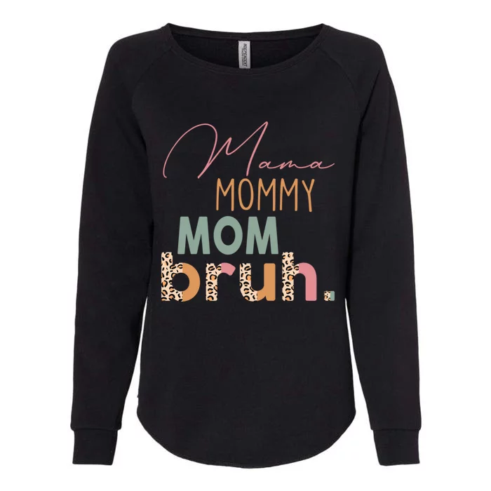 Funny Leopard Mama Mommy Mom Bruh Gift Mother's Day Great Gift Womens California Wash Sweatshirt