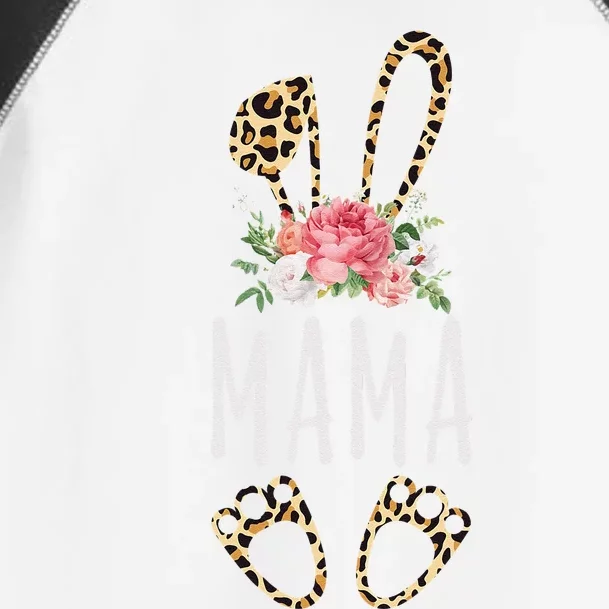 Floral Leopard Mama Bunny Gift Happy Easter Mother's Day Toddler Fine Jersey T-Shirt