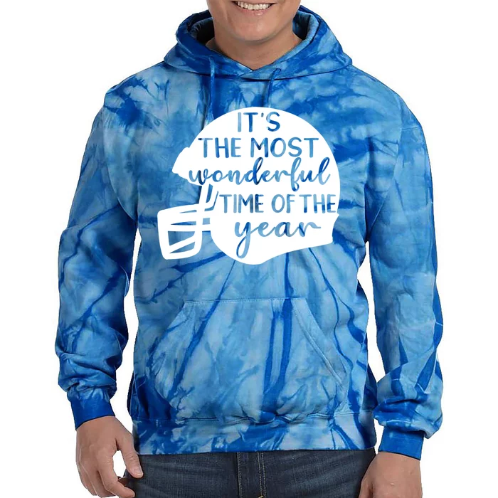 Football Lover Most Wonderful Time Of The Year Gift Tie Dye Hoodie