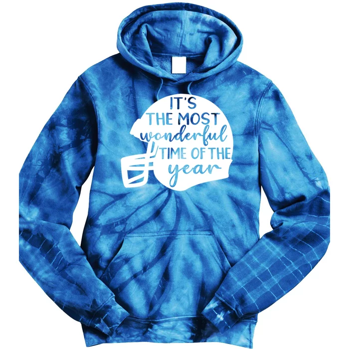 Football Lover Most Wonderful Time Of The Year Gift Tie Dye Hoodie