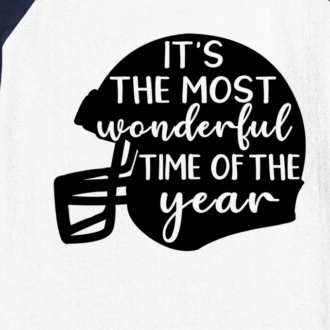 Football Lover Most Wonderful Time Of The Year Gift Baseball Sleeve Shirt