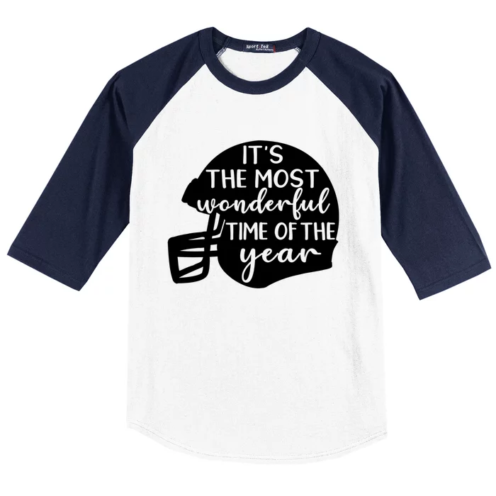 Football Lover Most Wonderful Time Of The Year Gift Baseball Sleeve Shirt