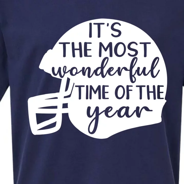 Football Lover Most Wonderful Time Of The Year Gift Sueded Cloud Jersey T-Shirt