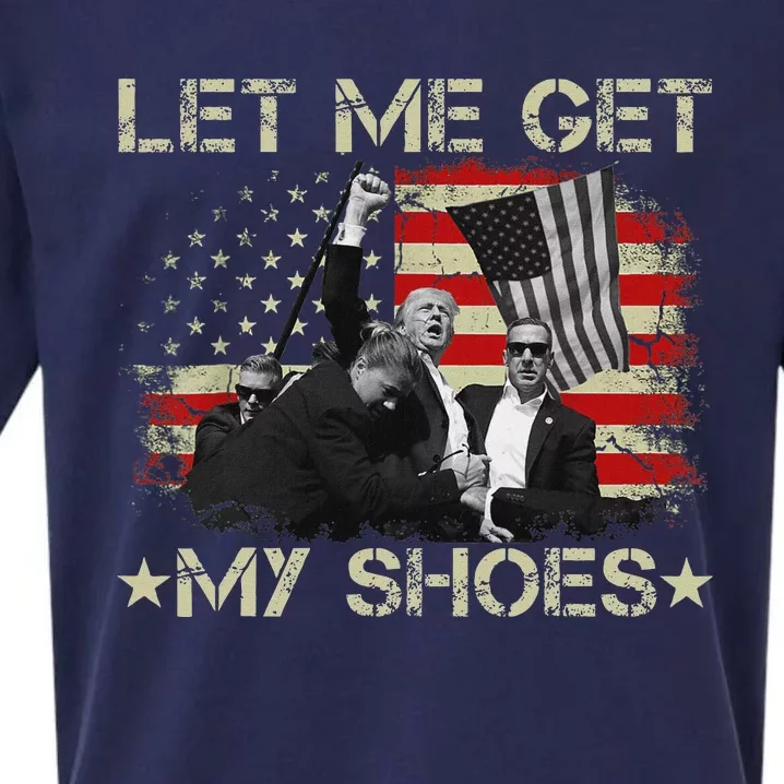 Funny Let Me Get My Shoes And Hustle Sueded Cloud Jersey T-Shirt