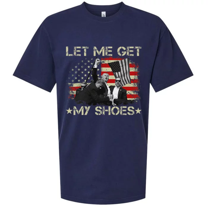 Funny Let Me Get My Shoes And Hustle Sueded Cloud Jersey T-Shirt