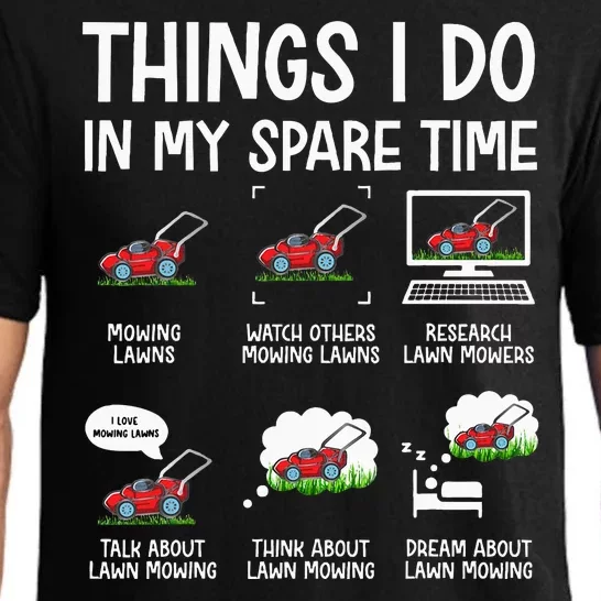 Funny Lawn Mower Clothes Gifts For Landscapers Gardener Pajama Set