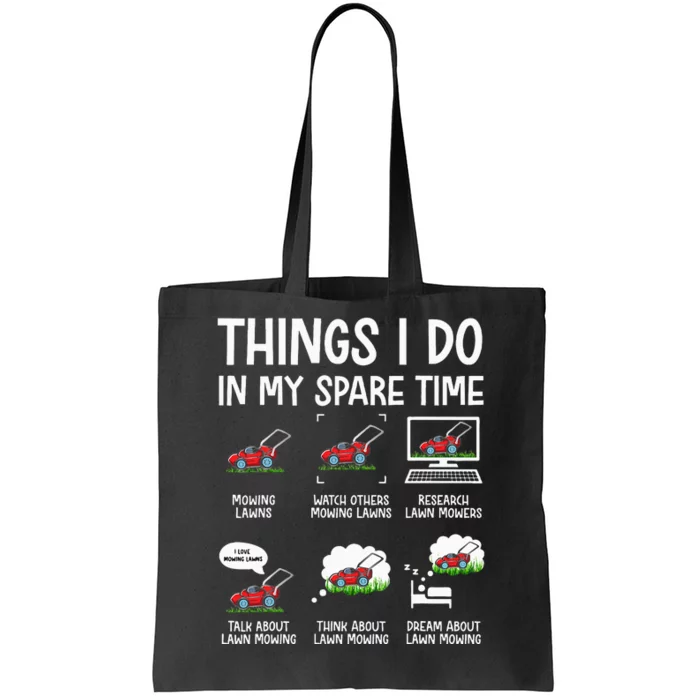 Funny Lawn Mower Clothes Gifts For Landscapers Gardener Tote Bag