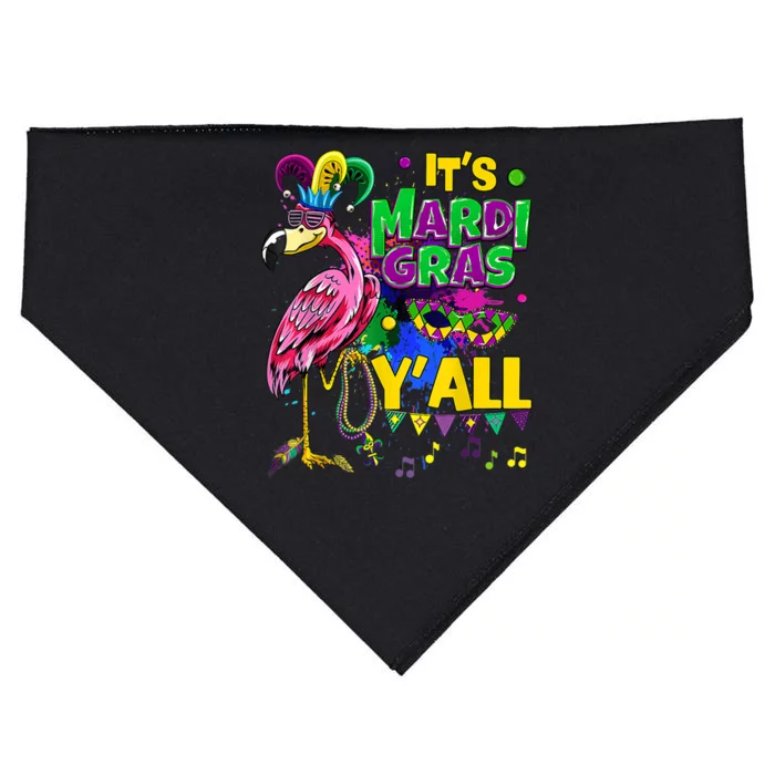 Flamingo Lover Mardi Gras Celebration New Orleans Louisiana USA-Made Doggie Bandana