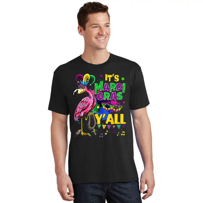 Flamingo Lover Mardi Gras Celebration New Orleans Louisiana T-Shirt