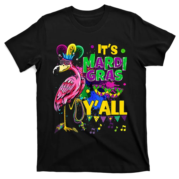 Flamingo Lover Mardi Gras Celebration New Orleans Louisiana T-Shirt