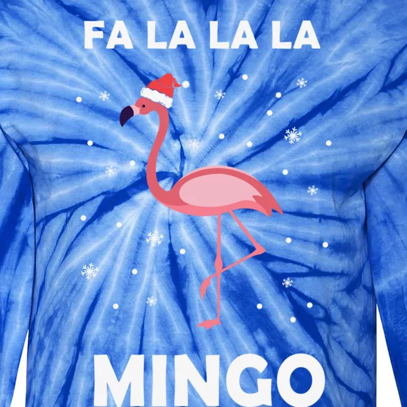 Fa Lalala Mingo Funny Christmas Animal Lovers Gift Tie-Dye Long Sleeve Shirt