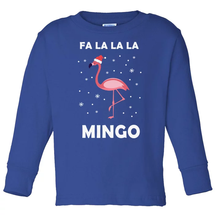 Fa Lalala Mingo Funny Christmas Animal Lovers Gift Toddler Long Sleeve Shirt