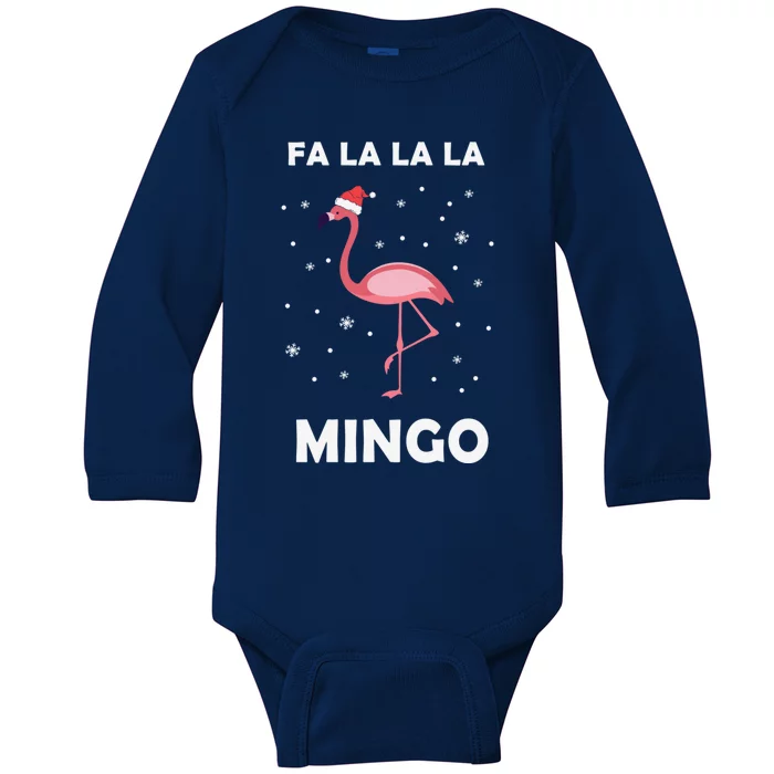 Fa Lalala Mingo Funny Christmas Animal Lovers Gift Baby Long Sleeve Bodysuit