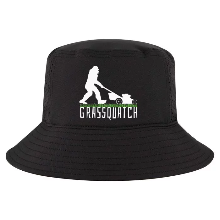 Funny Lawn Mowing Grassquatch Bigfoot Lawn Mower Cool Comfort Performance Bucket Hat