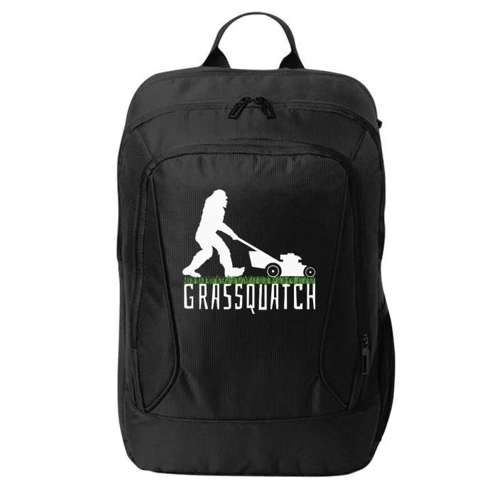 Funny Lawn Mowing Grassquatch Bigfoot Lawn Mower City Backpack