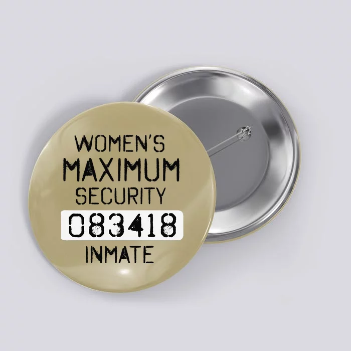 Funny Last Minute Halloween Party Prisoner Costume Button