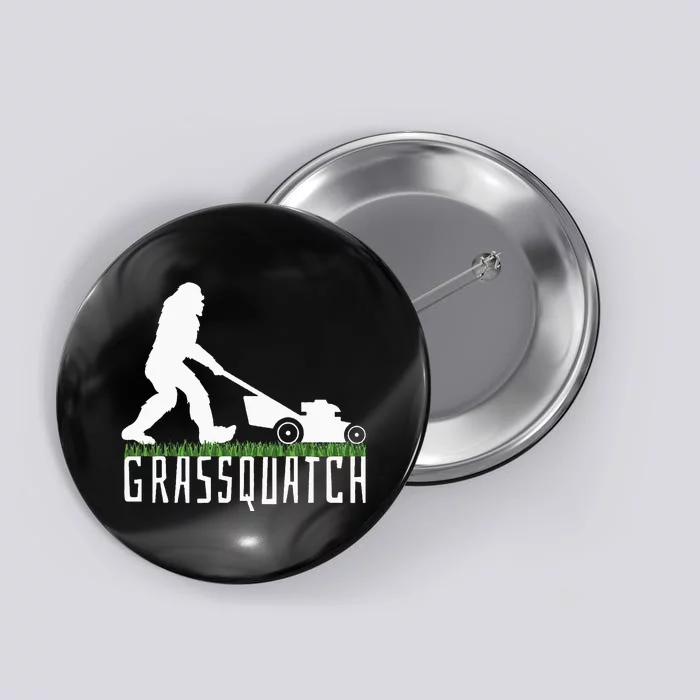 Funny Lawn Mowing Grassquatch Bigfoot Lawn Mower Button