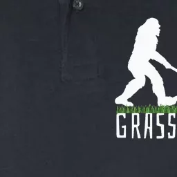 Funny Lawn Mowing Grassquatch Bigfoot Lawn Mower Softstyle Adult Sport Polo