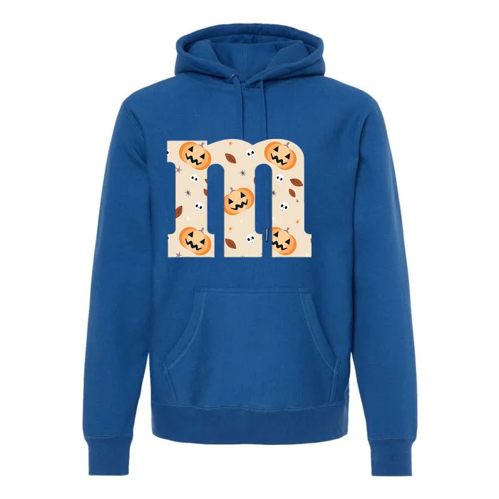 Funny Letter M Groups Halloween Team Costume Premium Hoodie