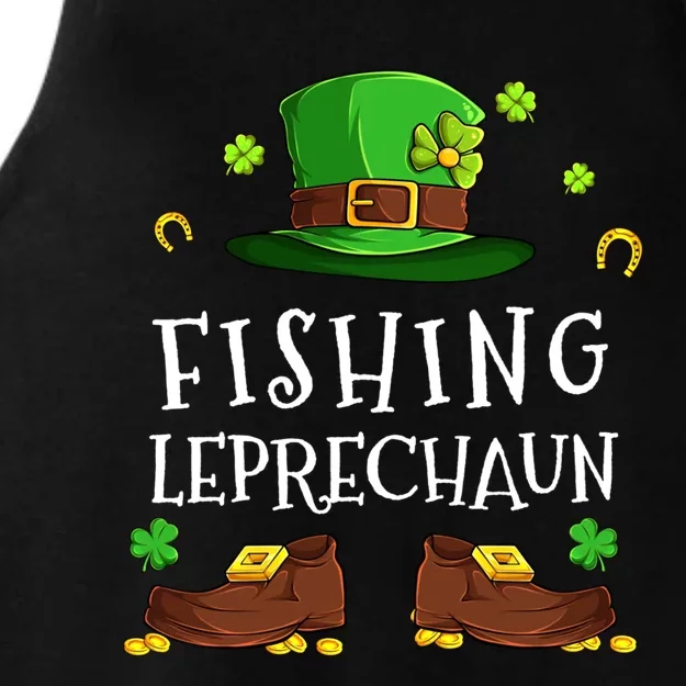 Fishing Leprechaun Matching Family Group St Patricks Gift Ladies Tri-Blend Wicking Tank