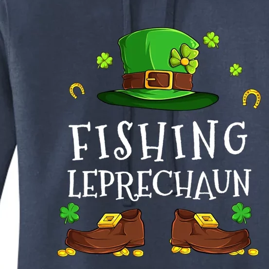 Fishing Leprechaun Matching Family Group St Patricks Gift Women's Pullover Hoodie