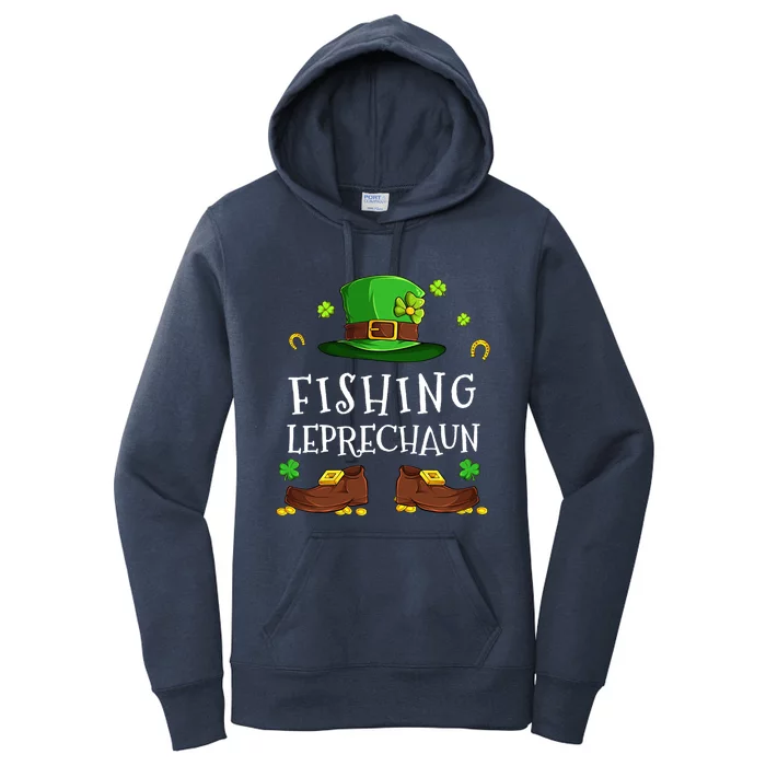 Fishing Leprechaun Matching Family Group St Patricks Gift Women's Pullover Hoodie