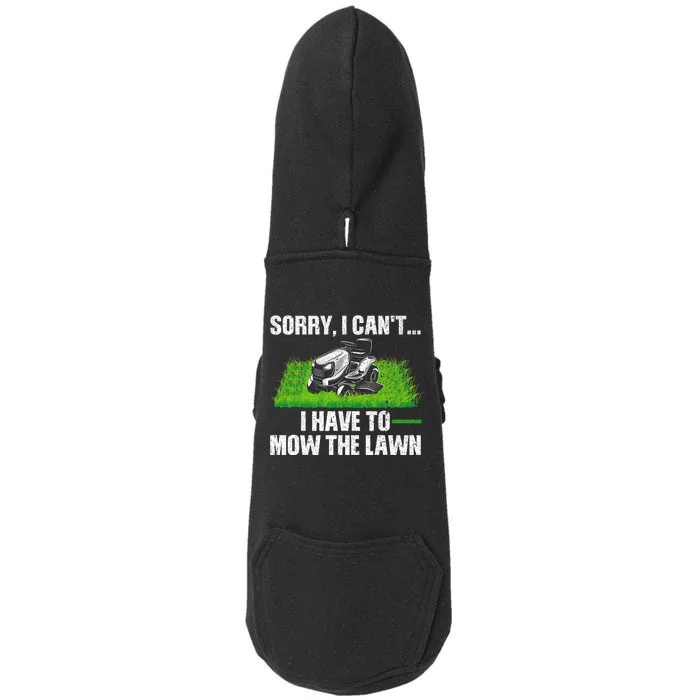 Funny Lawn Mowing For Men Women Lawn Mower Mow Mowing Doggie 3-End Fleece Hoodie