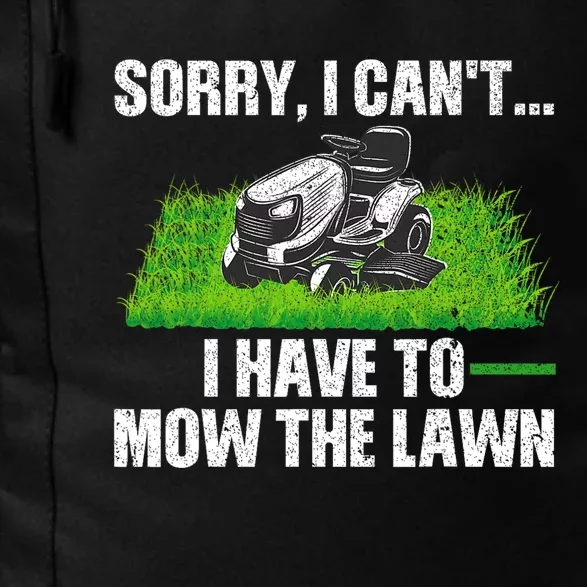 Funny Lawn Mowing For Men Women Lawn Mower Mow Mowing Daily Commute Backpack