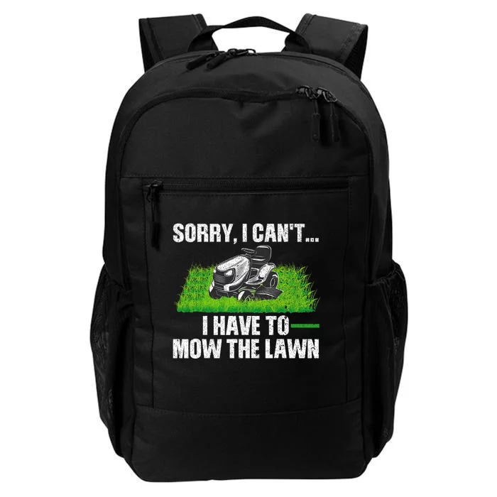 Funny Lawn Mowing For Men Women Lawn Mower Mow Mowing Daily Commute Backpack