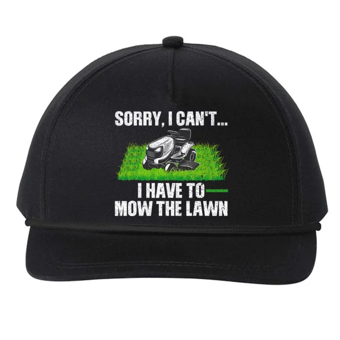 Funny Lawn Mowing For Men Women Lawn Mower Mow Mowing Snapback Five-Panel Rope Hat