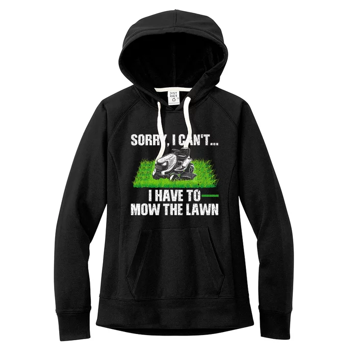 Funny Lawn Mowing For Men Women Lawn Mower Mow Mowing Women's Fleece Hoodie