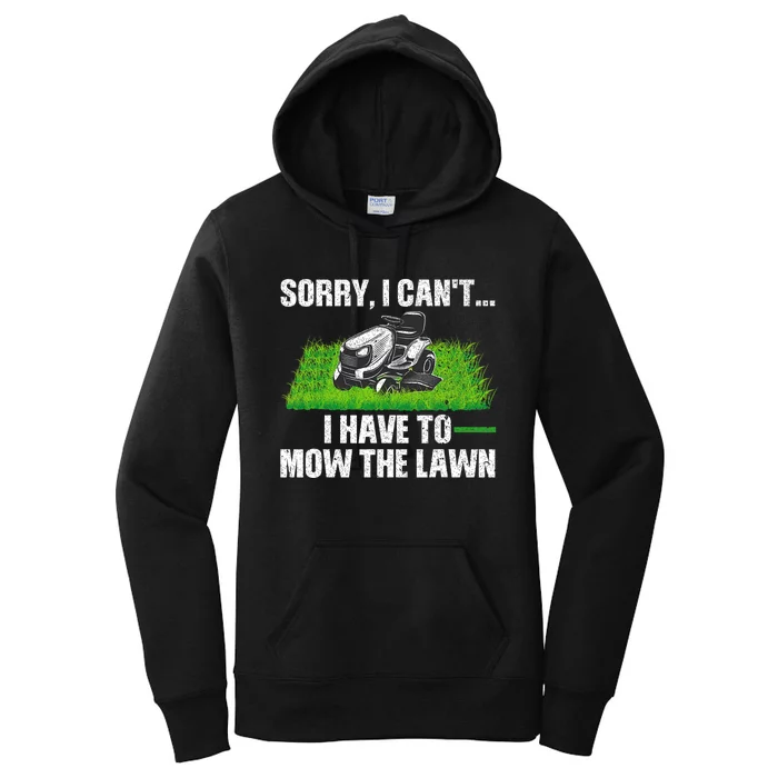 Funny Lawn Mowing For Men Women Lawn Mower Mow Mowing Women's Pullover Hoodie