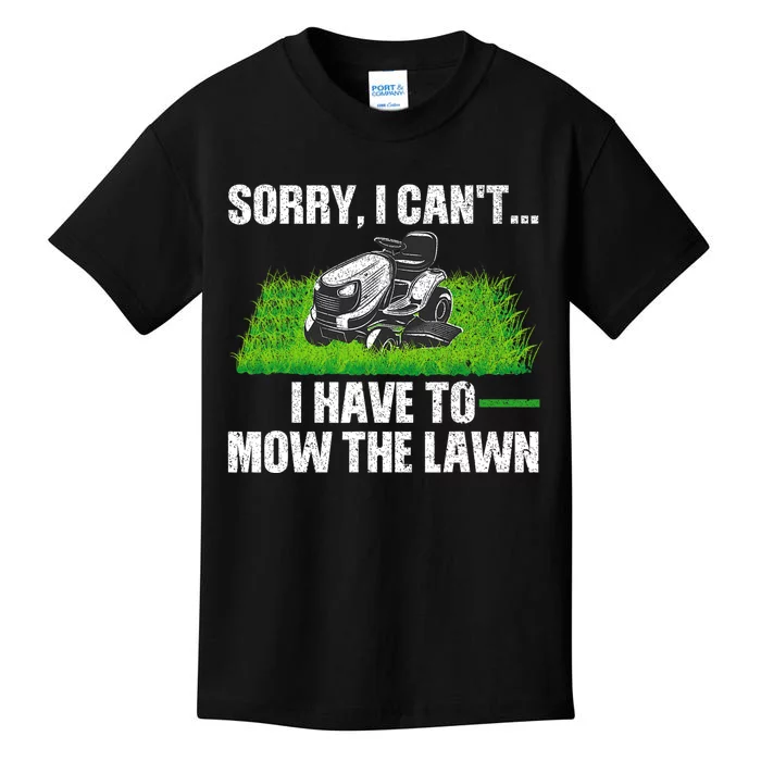 Funny Lawn Mowing For Men Women Lawn Mower Mow Mowing Kids T-Shirt