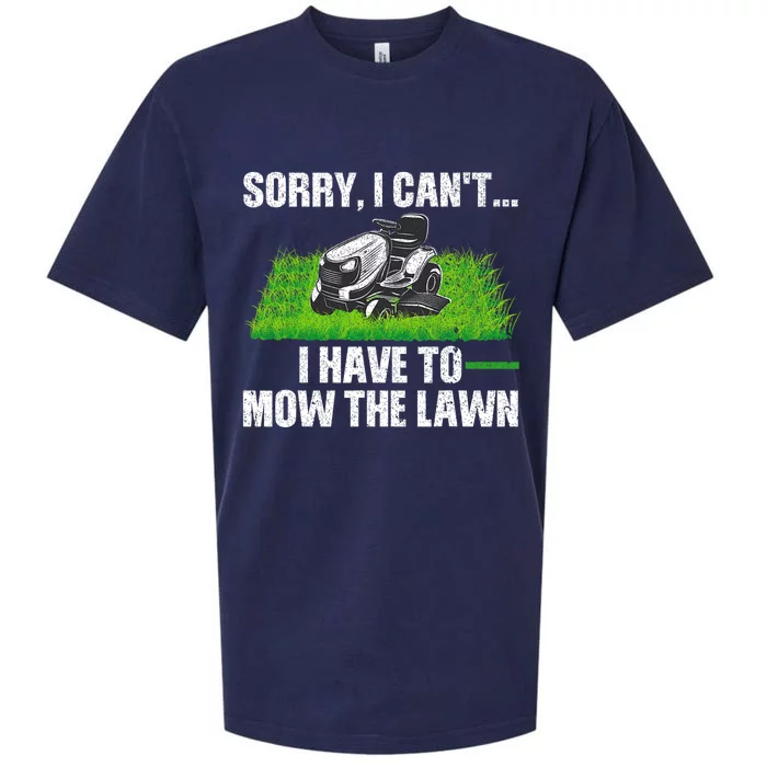 Funny Lawn Mowing For Men Women Lawn Mower Mow Mowing Sueded Cloud Jersey T-Shirt