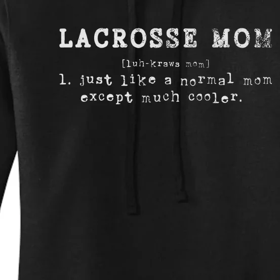 Funny Lacrosse Mom Lax Retro Definition Women's Pullover Hoodie