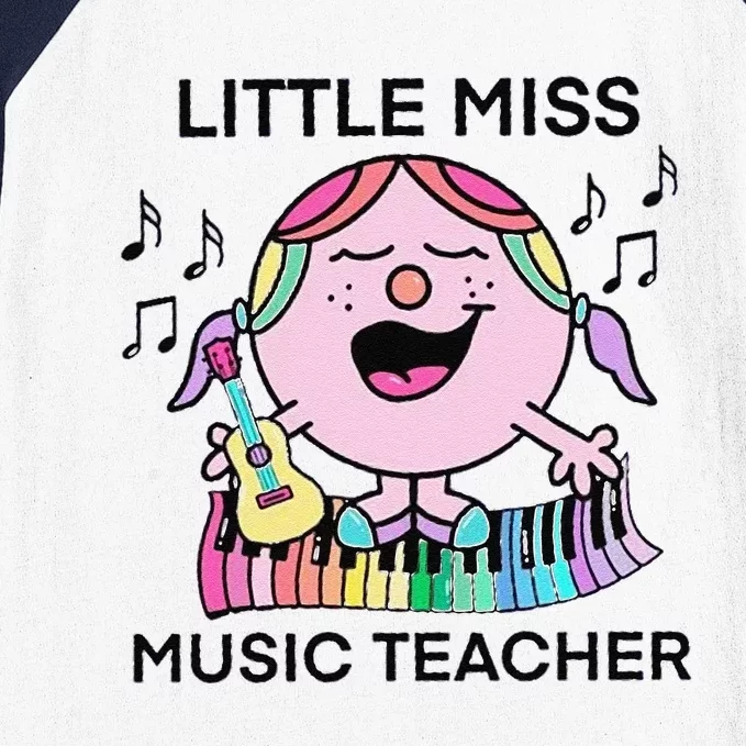 Funny Listle Miss Music Teacher Baseball Sleeve Shirt