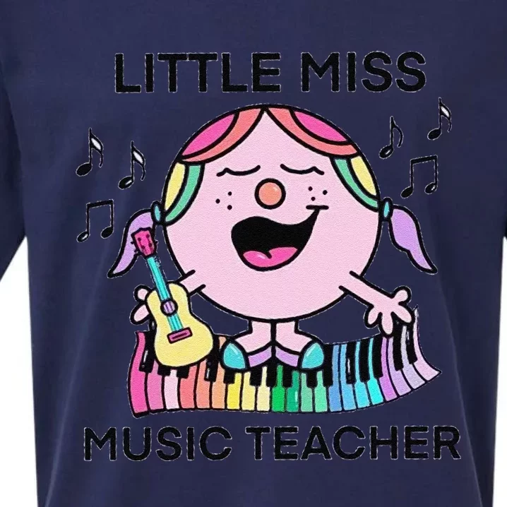 Funny Listle Miss Music Teacher Sueded Cloud Jersey T-Shirt